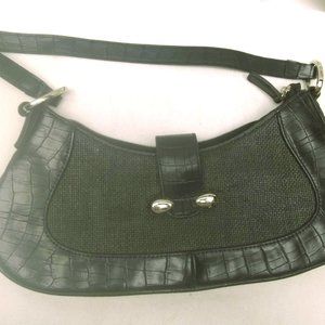 Black CATO canvas and leather bag purse